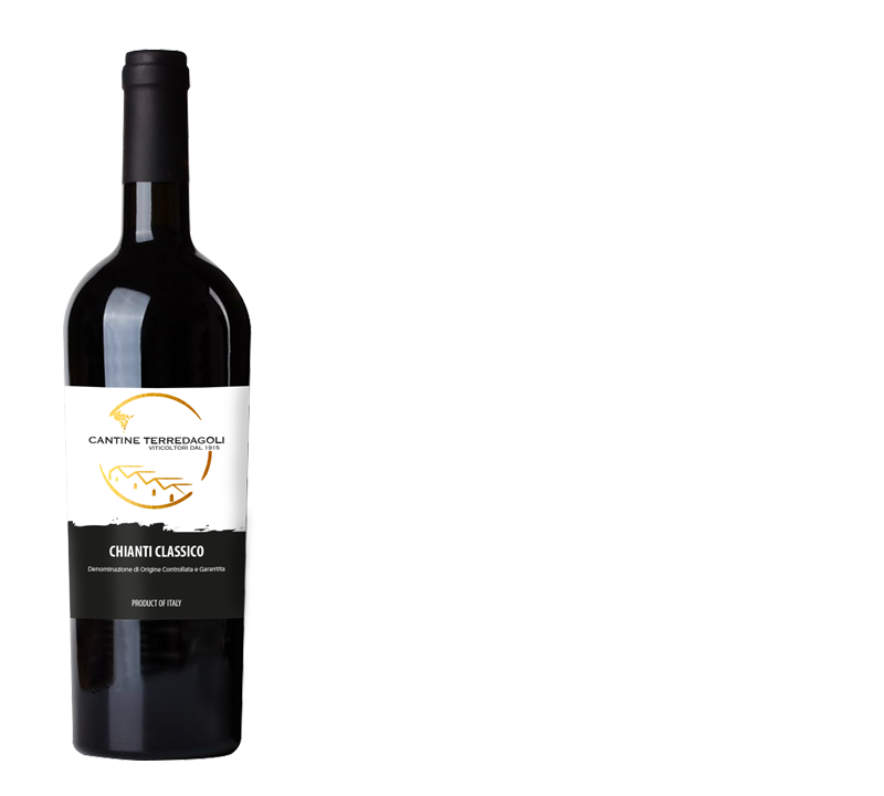 classic chianti in elegant bottle